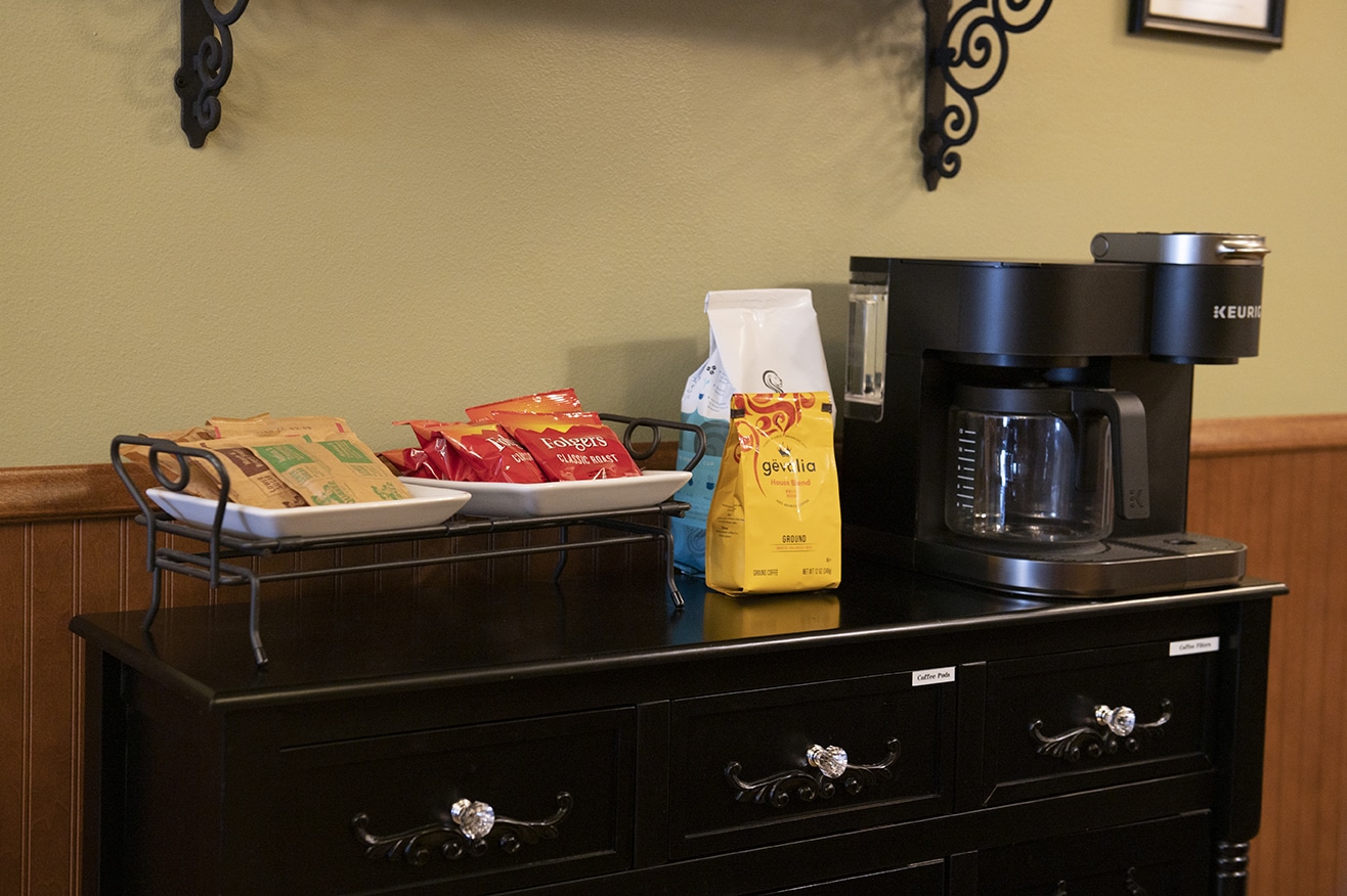 Stocked Coffee Bar in Vacation Home Rental